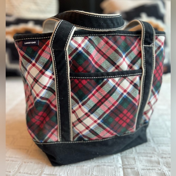Lands' End Bags Lands End Canvas Tote Top Zipper Enclosure Perfect